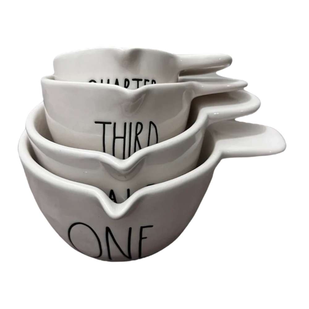 Rae Dunn White Handle Measuring Cups